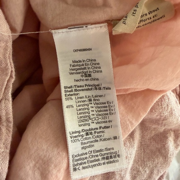 Madewell Linen-Blend Eyelet-Sleeve Lucie Smocked Midi Dress - Wisteria Dove - Picture 12 of 13